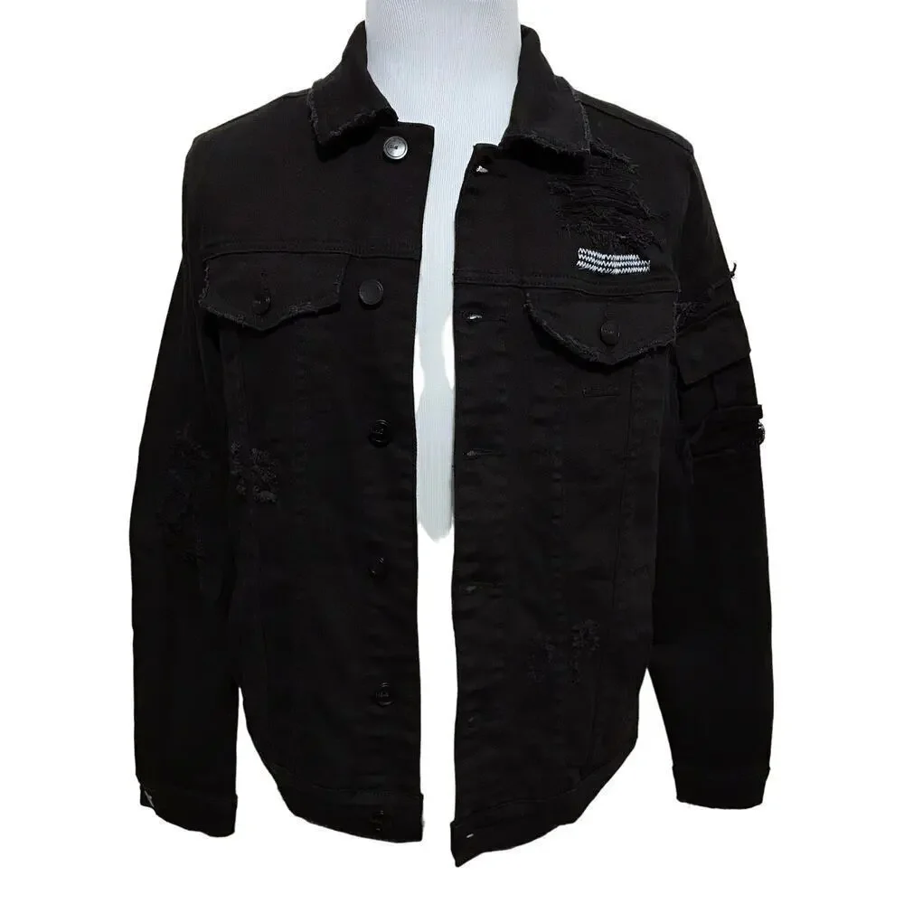 Preme NWOT Black Wash Jean Jacket Men M